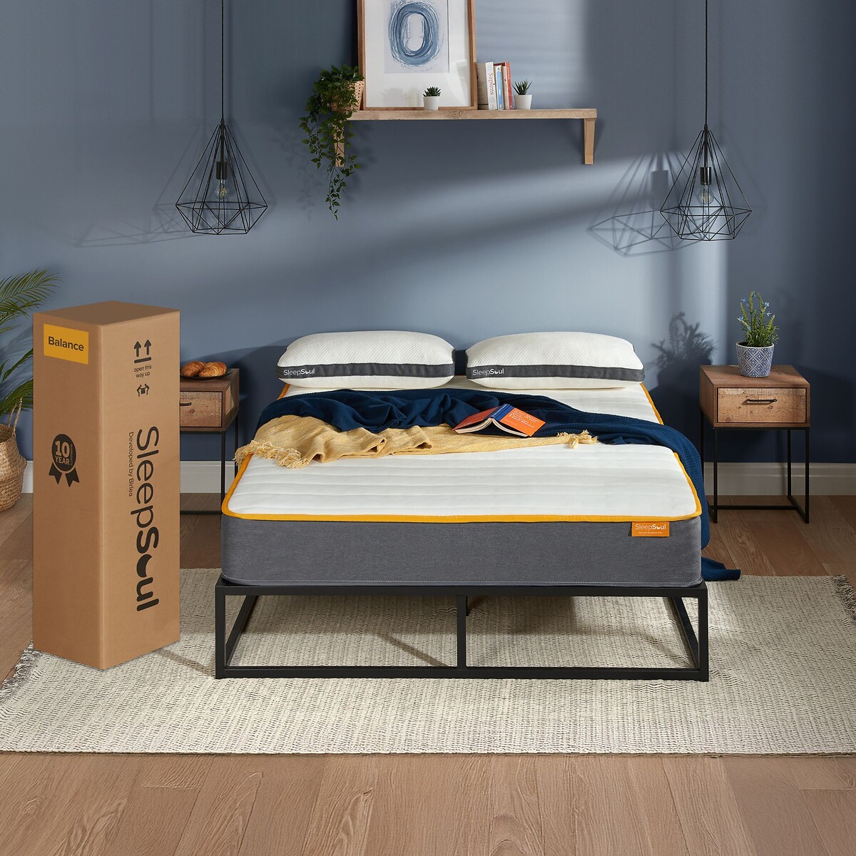 SleepSoul Balance Pocket Mattress white/grey, SLEEPSOUL