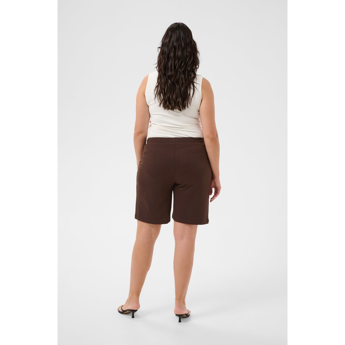 Shorts casual marron coffee bean, KAFFE CURVE