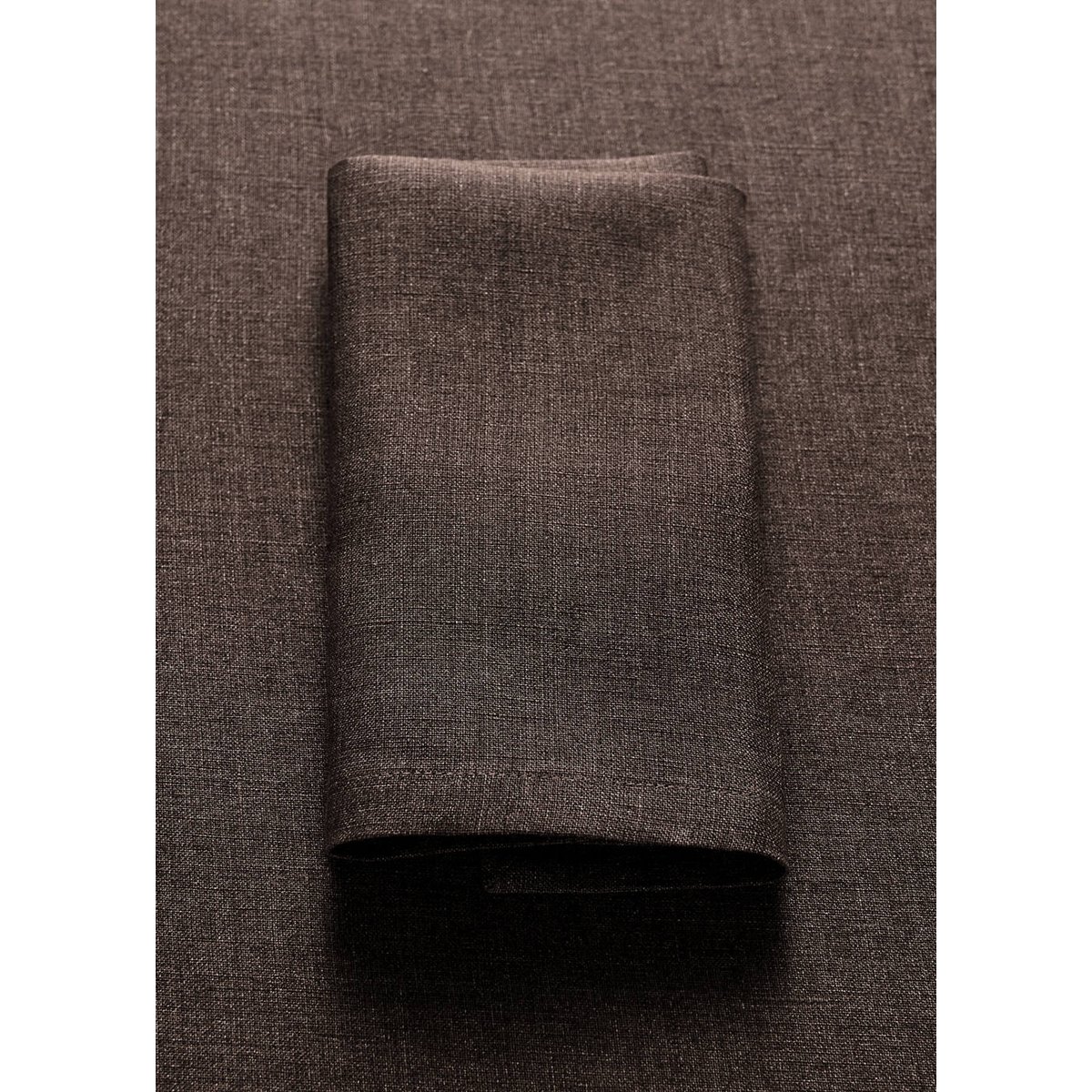 Lot de 2 serviettes de table lin mélangé marron, MANGO HOME