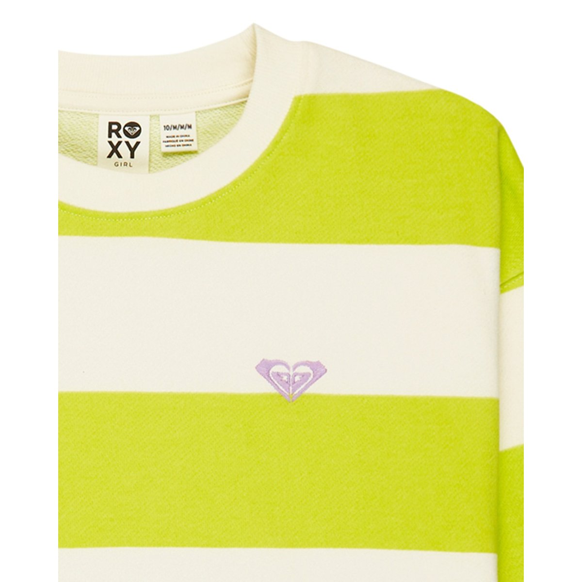 Sweat LITTLE THINGS. vert daiquiry green strictly stripe, ROXY