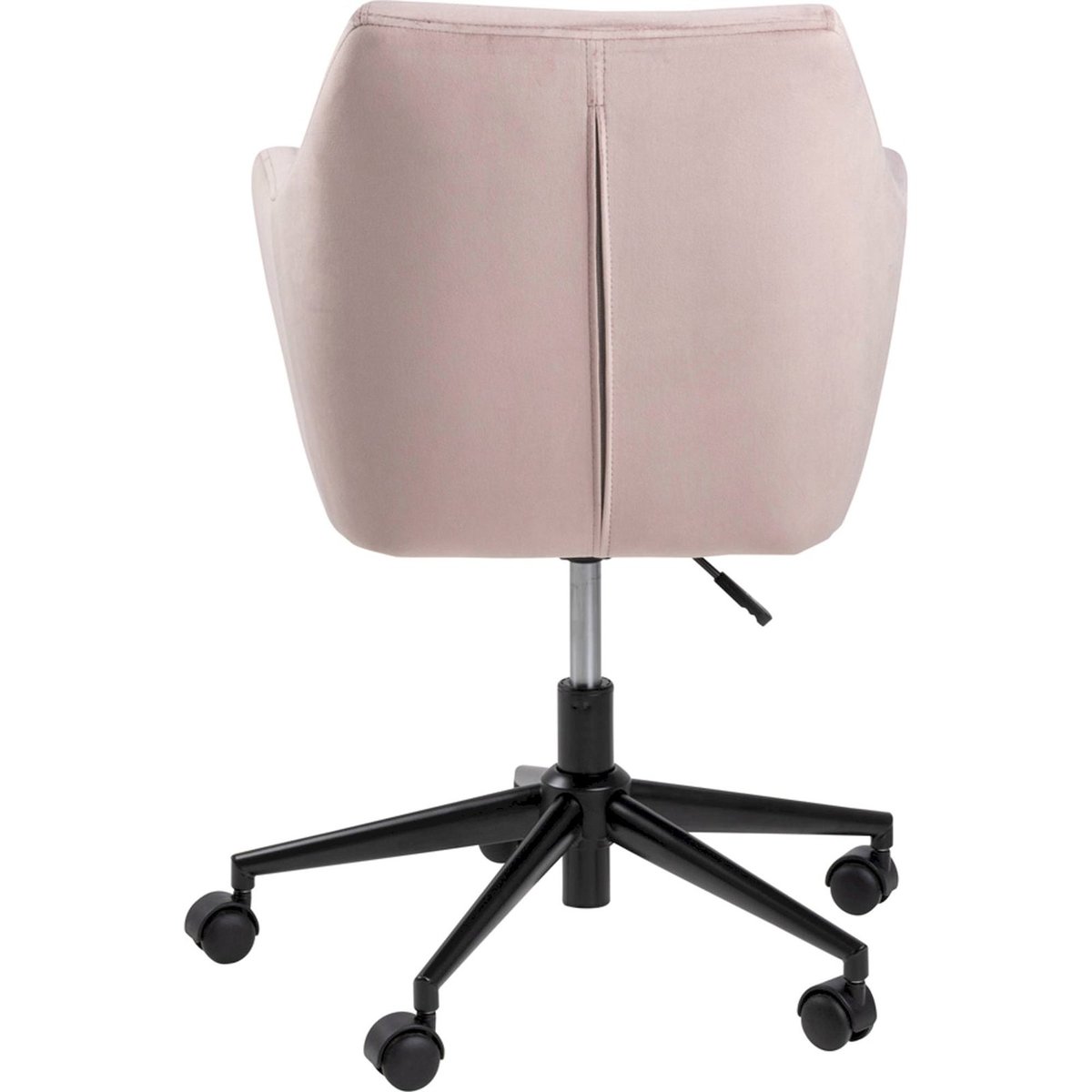 Fauteuil de bureau réglable en velours rose poudré, RECOLLECTION