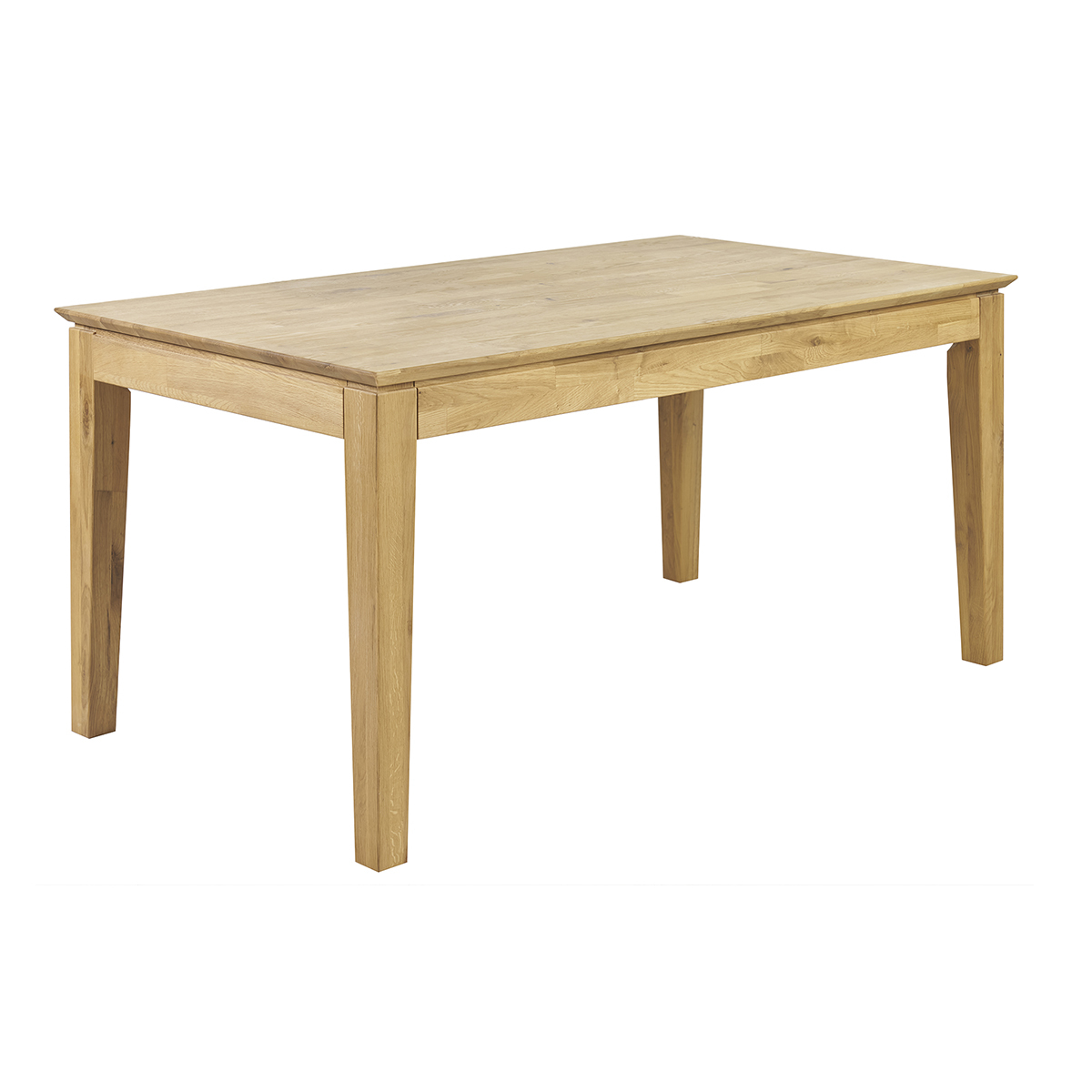 Table à manger extensible rectangulaire en bois clair chêne massif L160-220 cm YULIA bois brut, MILIBOO