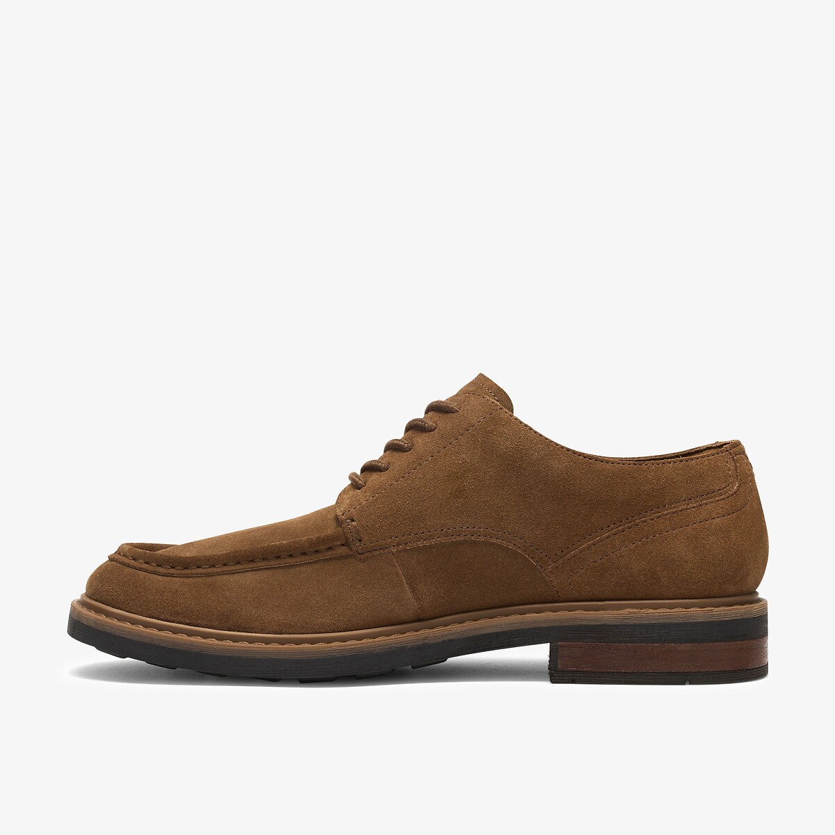 Scarpe in pelle scamosciata con lacci, NEWFORD TIE cammello, CLARKS