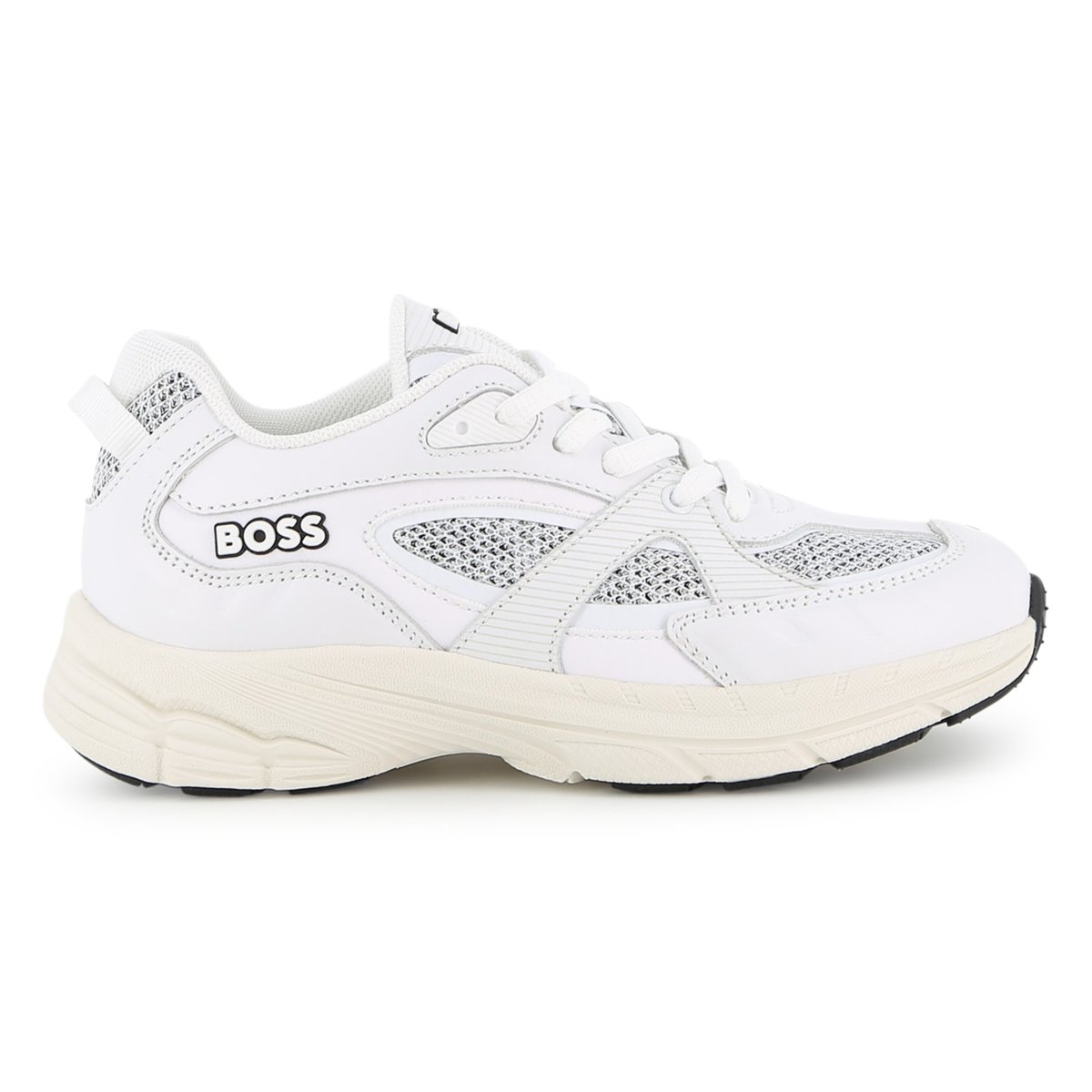 Baskets basses à lacets blanc, BOSS KIDSWEAR