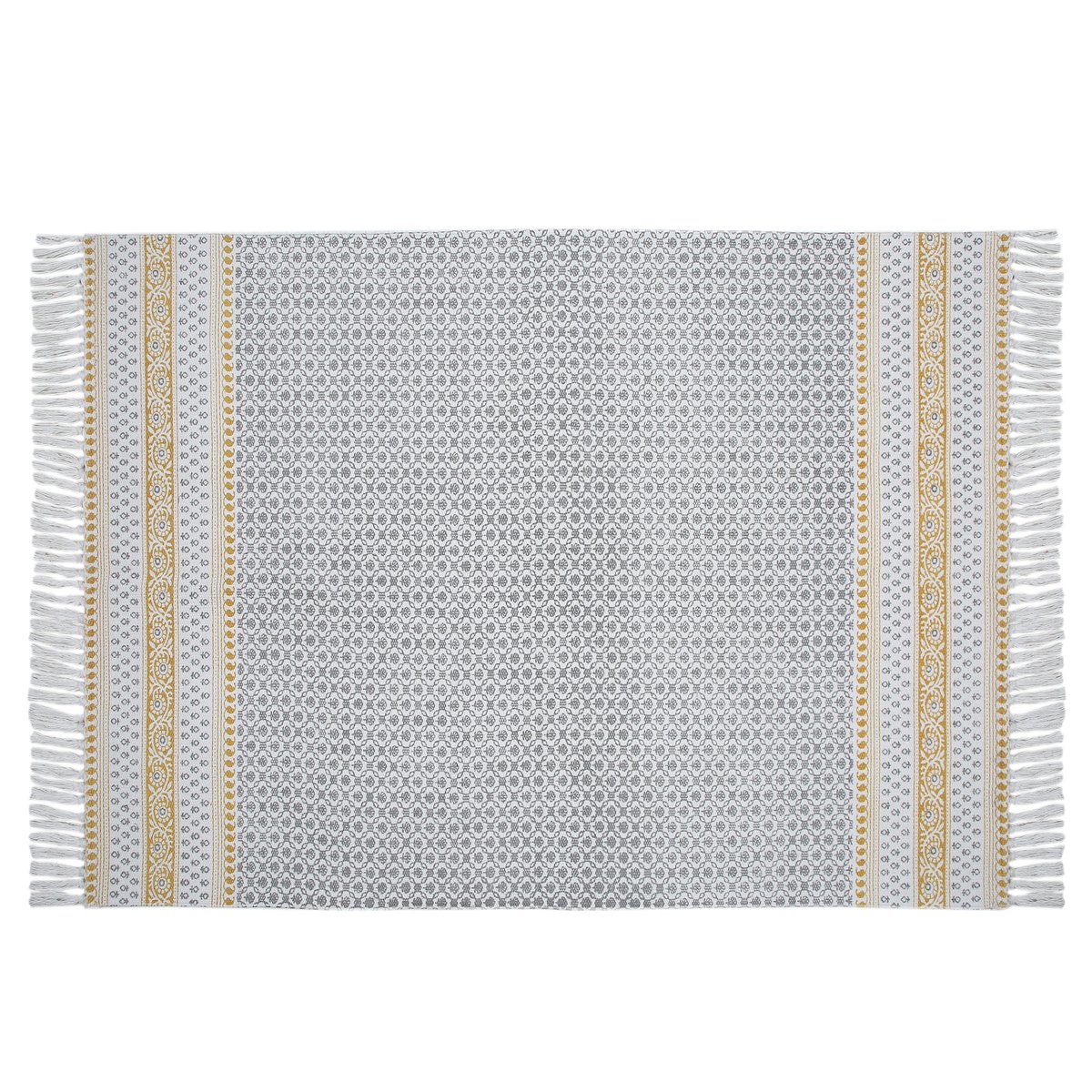 Tapis en coton tissé plat, COTONIS jaune, INSPIRE