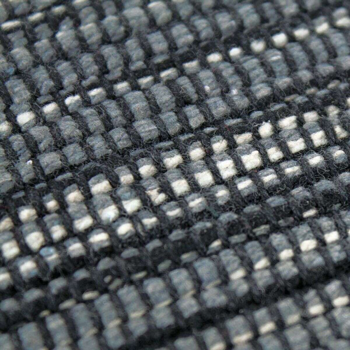 Coussin en coton tissé et tressé  SAHARA gris, THE DECO FACTORY