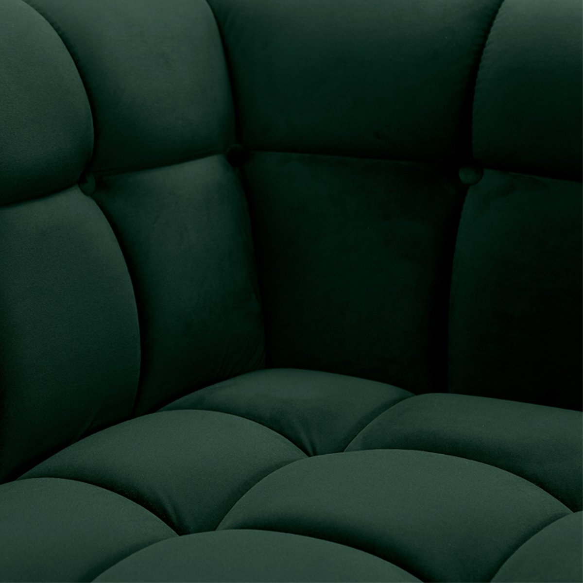 Ensemble canapé et fauteuil en velours 4 places - MONA vert sapin, MAISON PAVANE