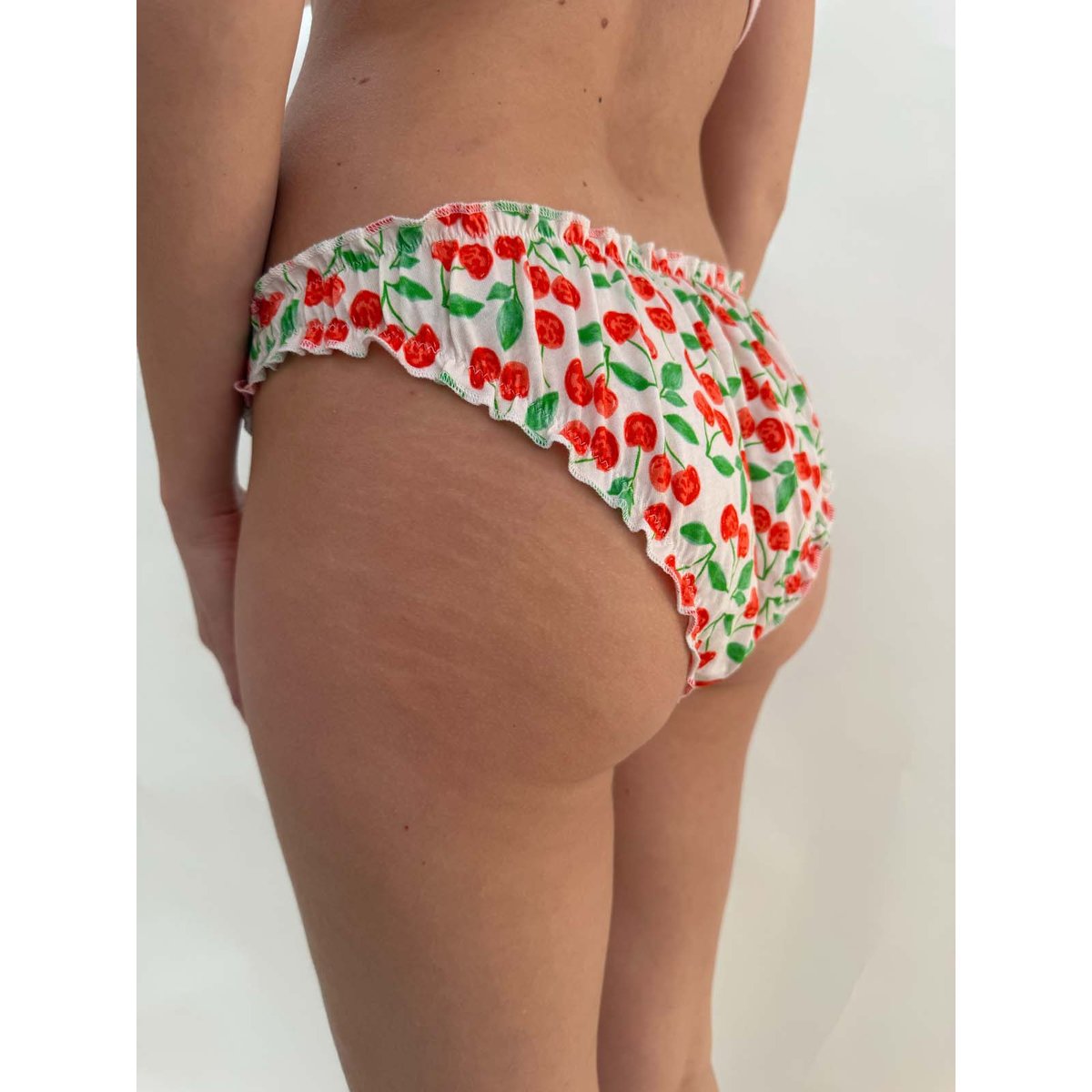 Bloomer coton imprimé cerises crème motifs cerises, WE ARE JOLIES