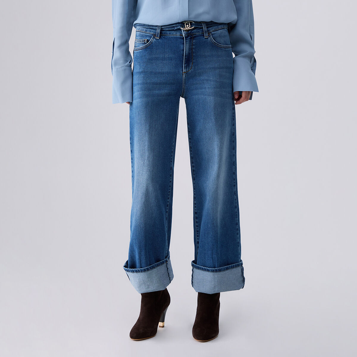 Jean flare taille haute denim bleu, LIU JO