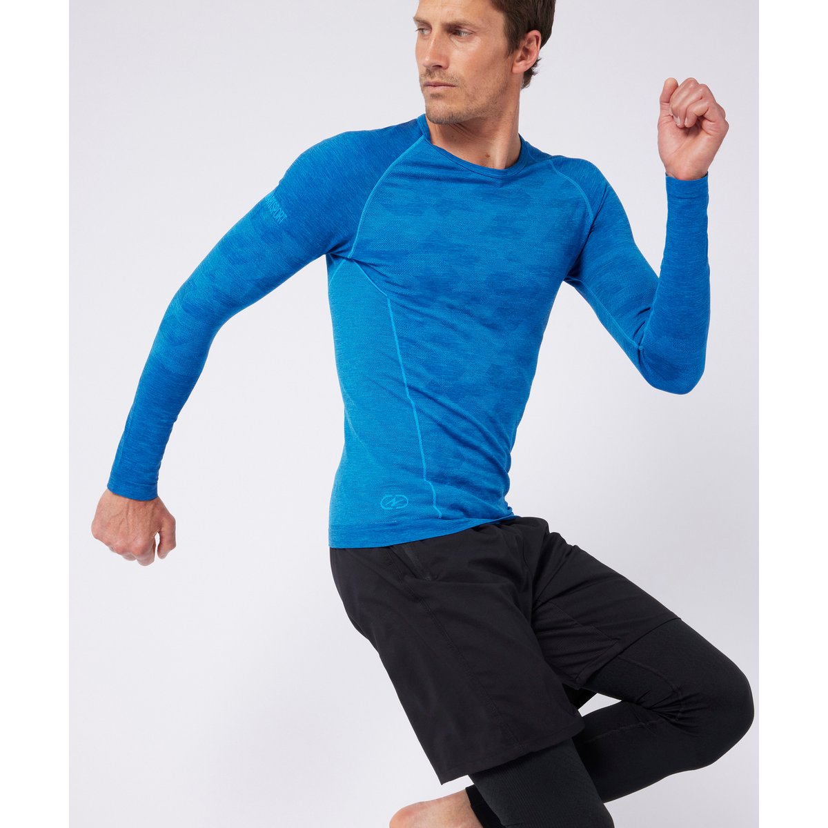 Tee-shirt manches longues  Dynamic Climatyl bleu chiné, DAMART SPORT