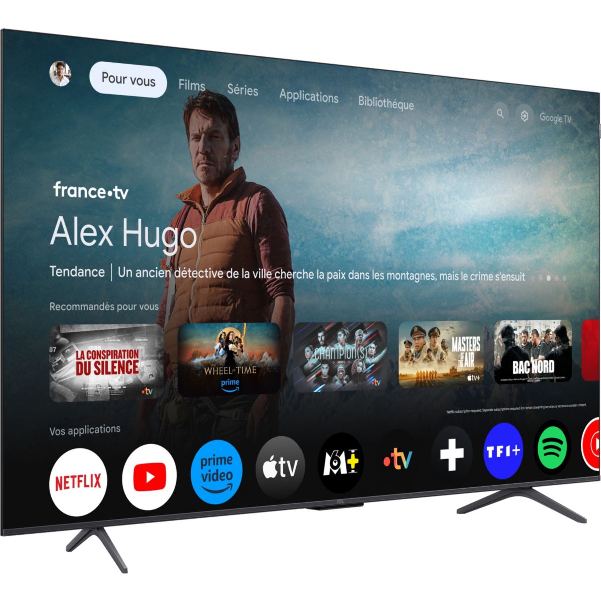 TV QLED 55P89K 144Hz 2025-55 pouces (139cm) aluminium, TCL