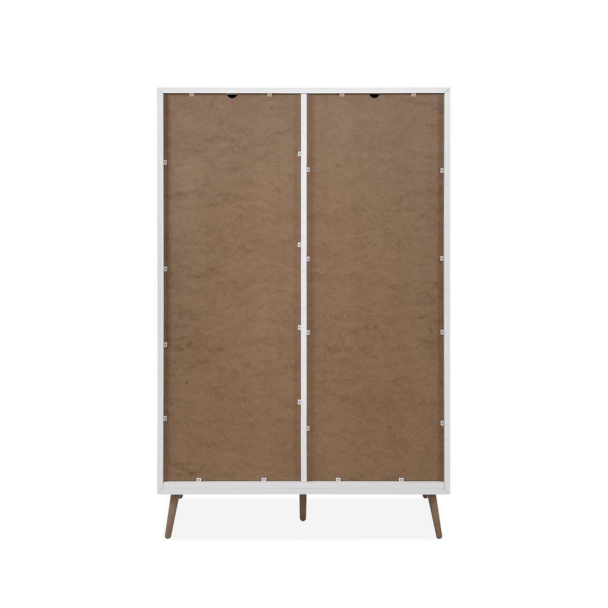 Buffet Haut 4 Portes et 2 Tiroirs H140 cm - ARONA chêne artisan / blanc, CALICOSY