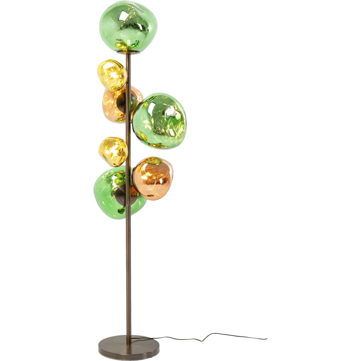 Lampadaire en verre et acier, BURBUJA multicolore, KARE DESIGN