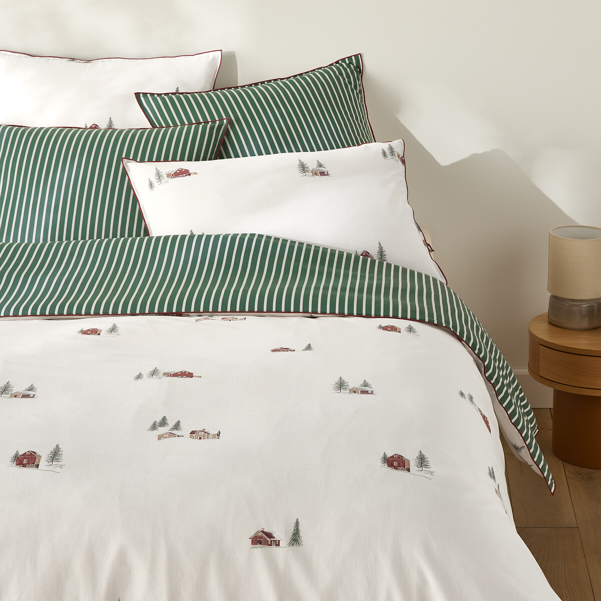 Housse de couette en coton lavé, Woodhouse imprimé, LA REDOUTE INTERIEURS