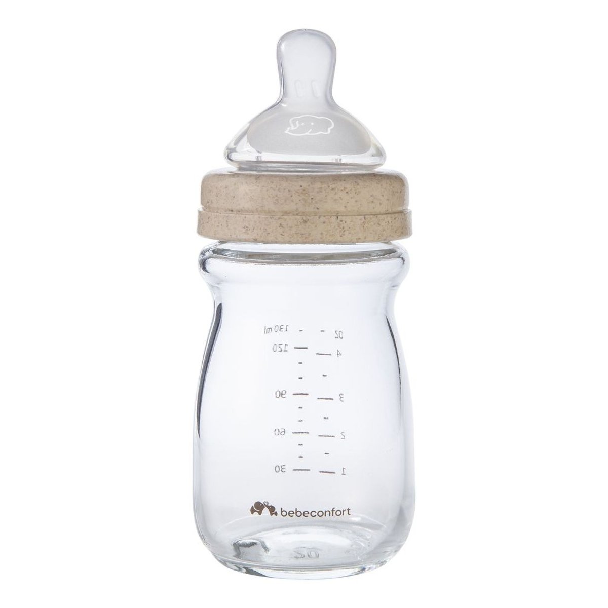 Biberon en verre physio Air Eco 130 ml Sand couleur unique, BEBECONFORT