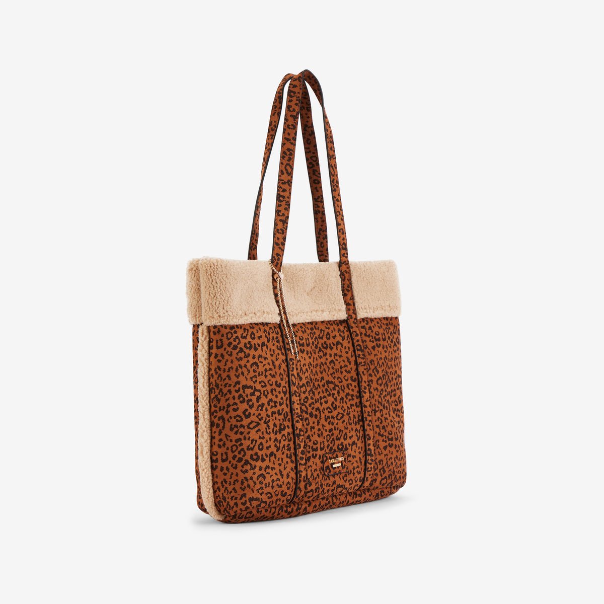 Grand sac shopper léopard Reyana doré,marron, LOLLIPOPS
