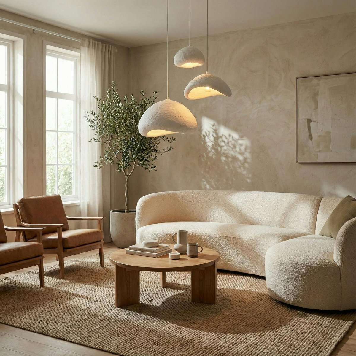 Suspension salle à manger blanche 3 lampes 82 cm NOXIS blanc, PIER IMPORT