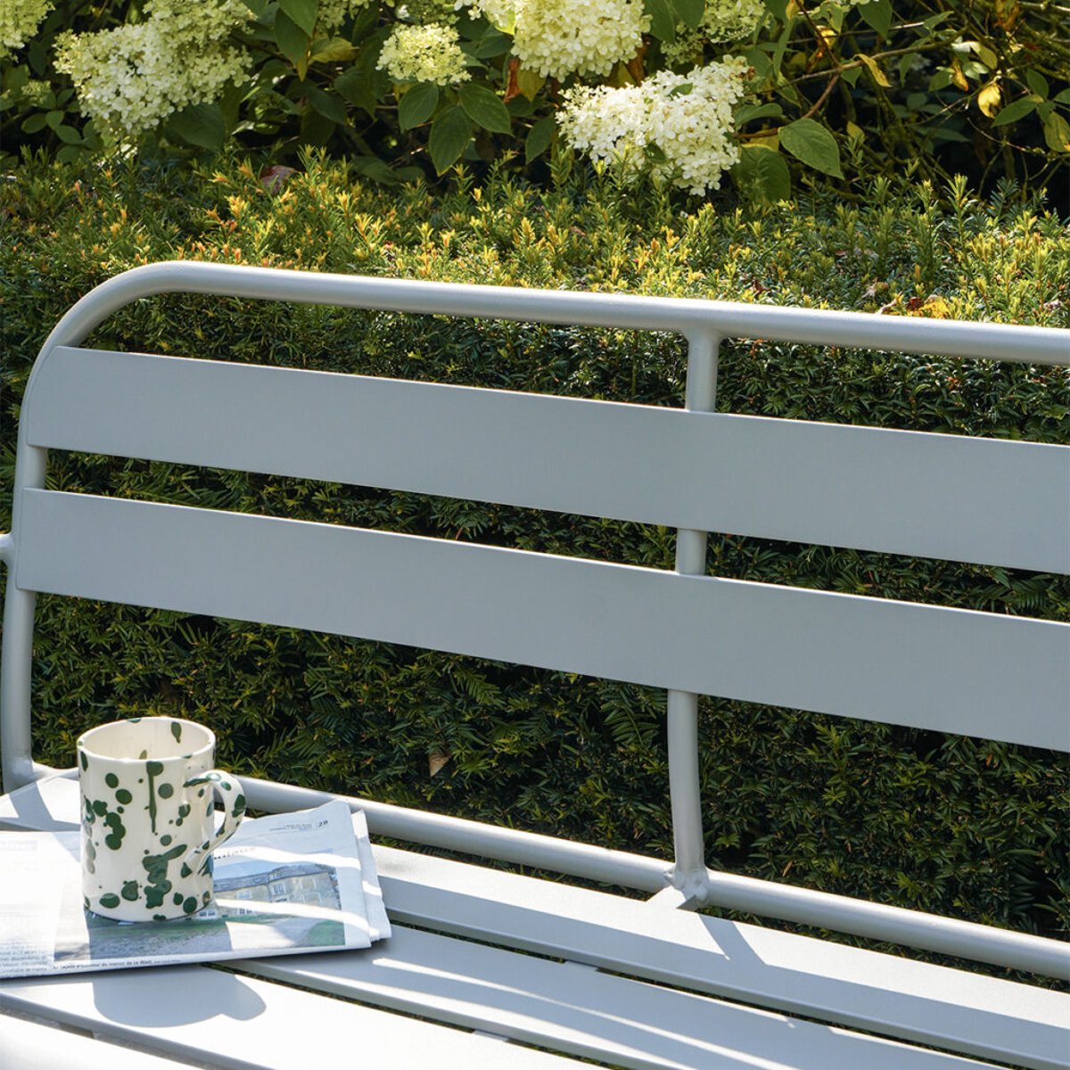 Banc en aluminium SOHA gris galet, WILSA GARDEN