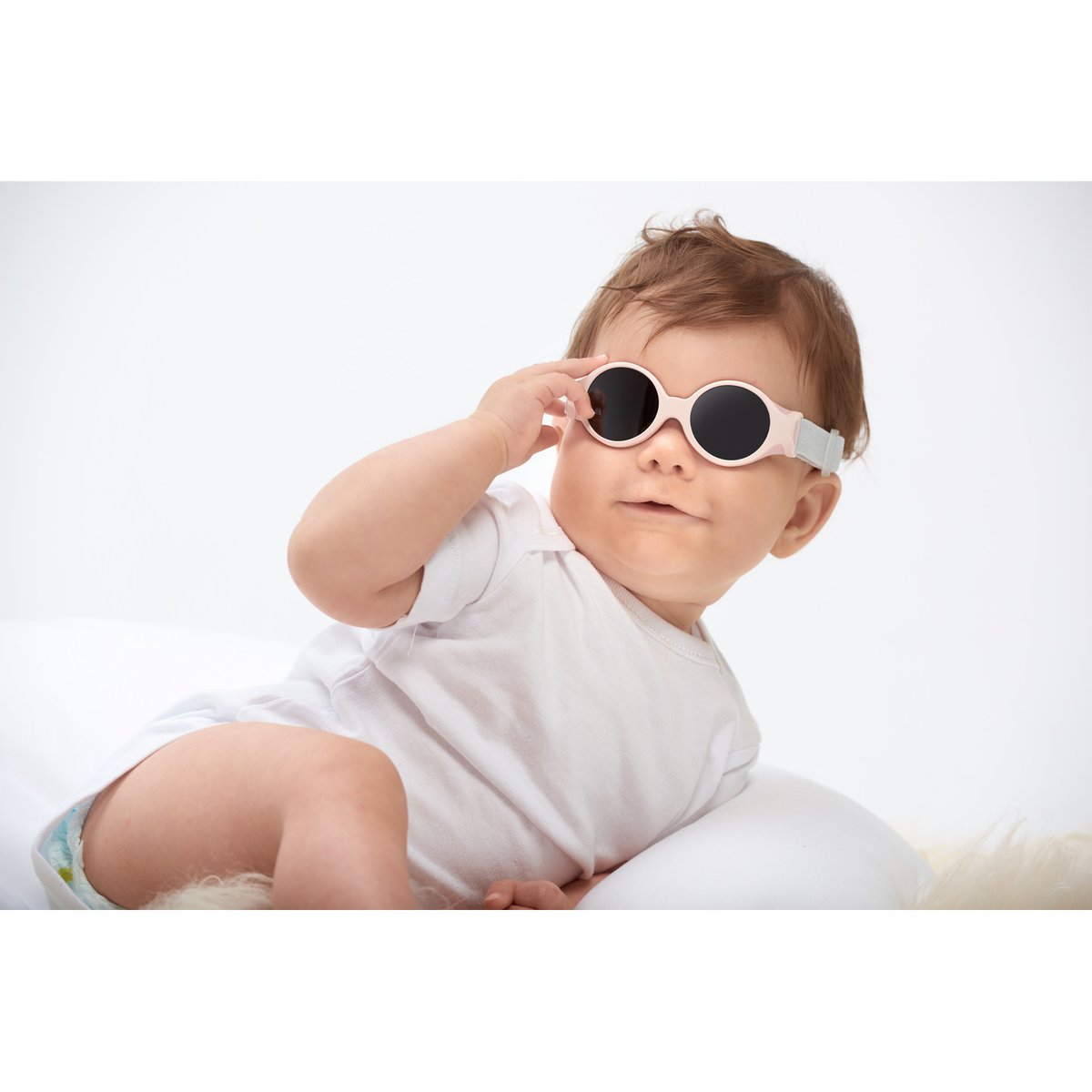 Lunettes de soleil bandeau ajustable 0-9 mois rose dragée, BEABA