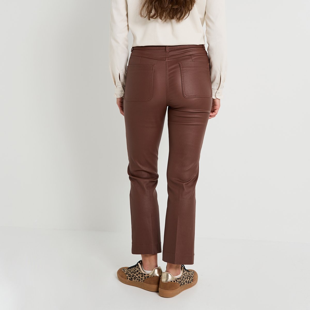 Jean bootcut raccourci TROPEZ RB02 marron, GRAIN DE MALICE
