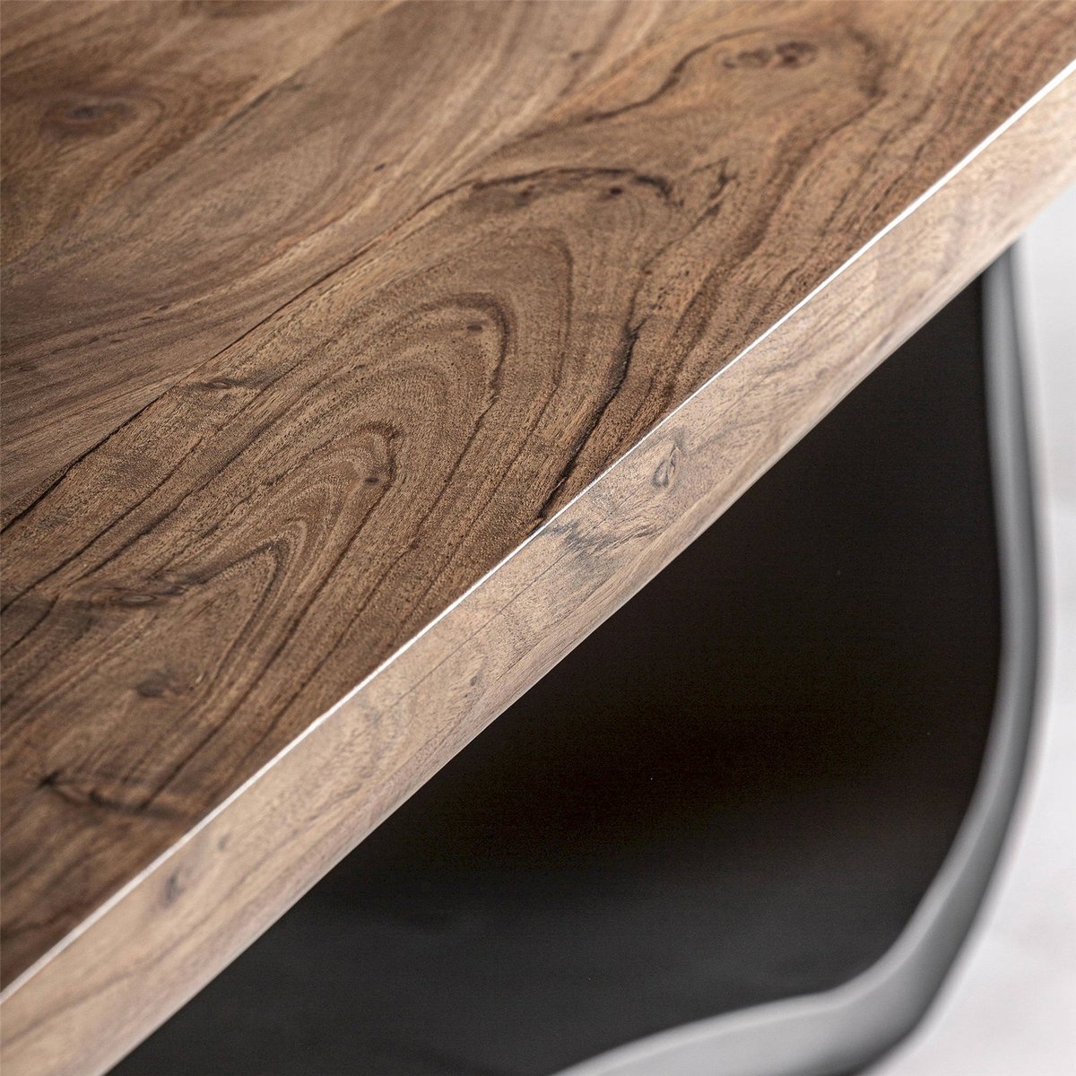 Table basse rectangulaire art déco en acacia noir naturel bois d'acacia, RECOLLECTION