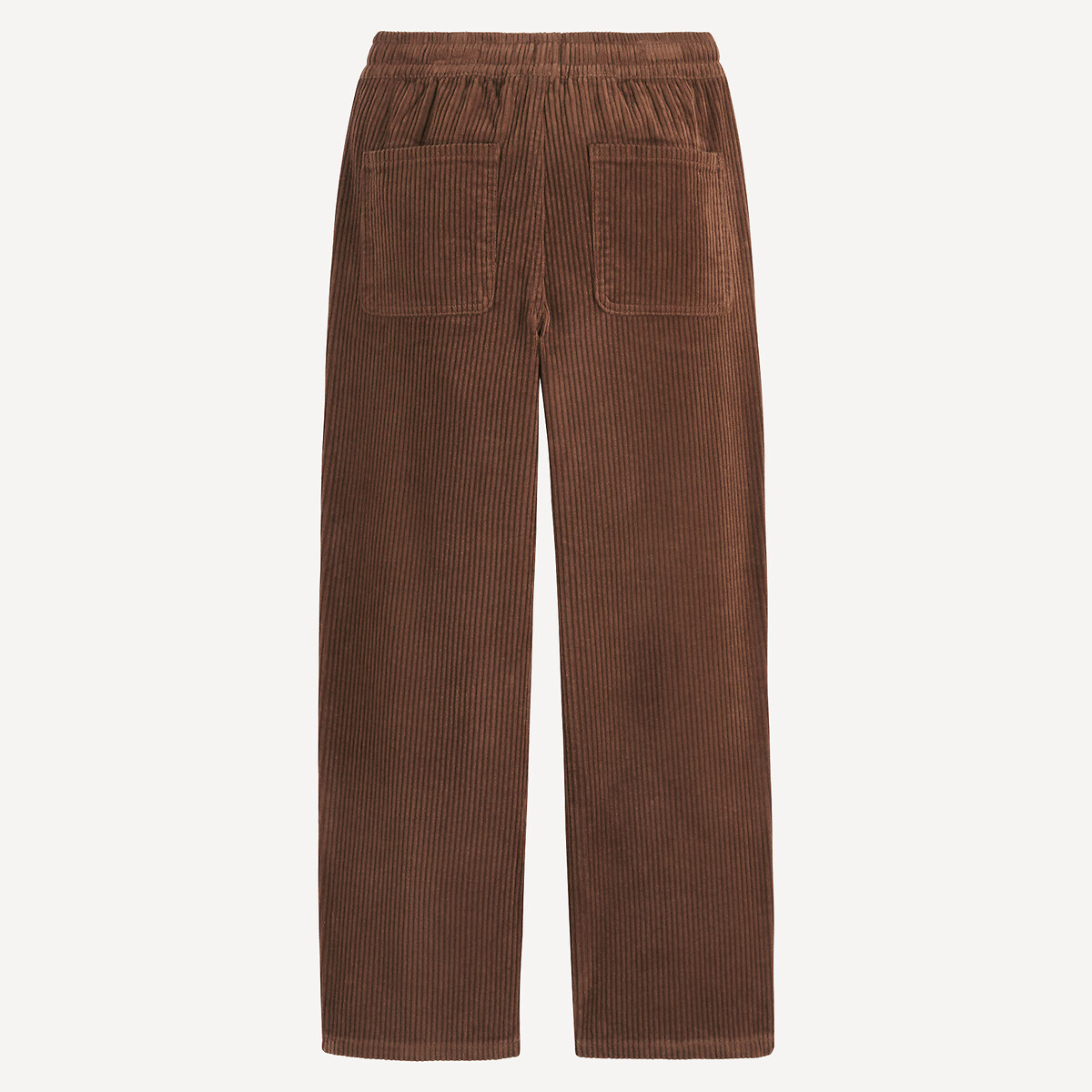 Pantalon droit en velours côtelé marron, LA REDOUTE COLLECTIONS