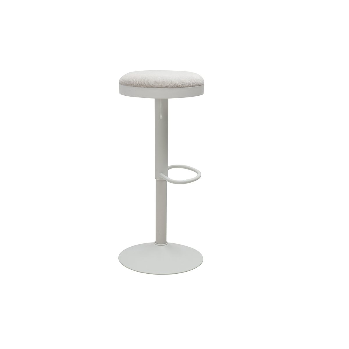 Tabourets de bar réglables en tissu chenille terre brûlée et métal (lot de 2) THOR beige, MILIBOO