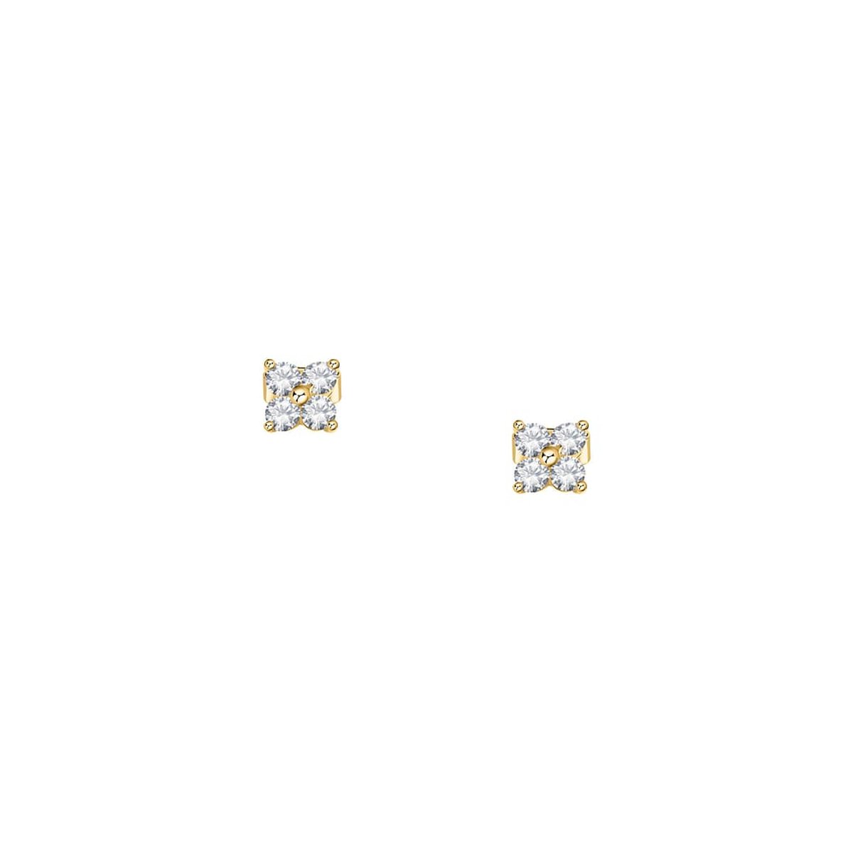 Boucles d'oreilles en Argent/oxyde de zirconium De Zirconium et Oxyde de zirconium or, CLEOR