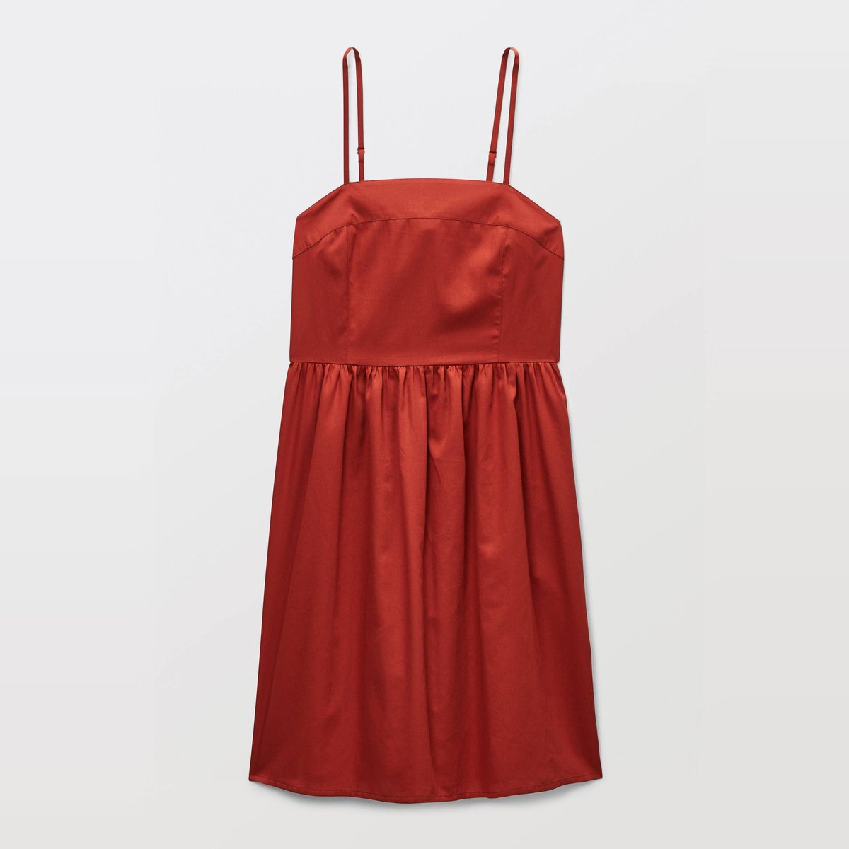 Chemise de nuit à fines bretelles en satin de coton bio GOTS fez, MONOPRIX