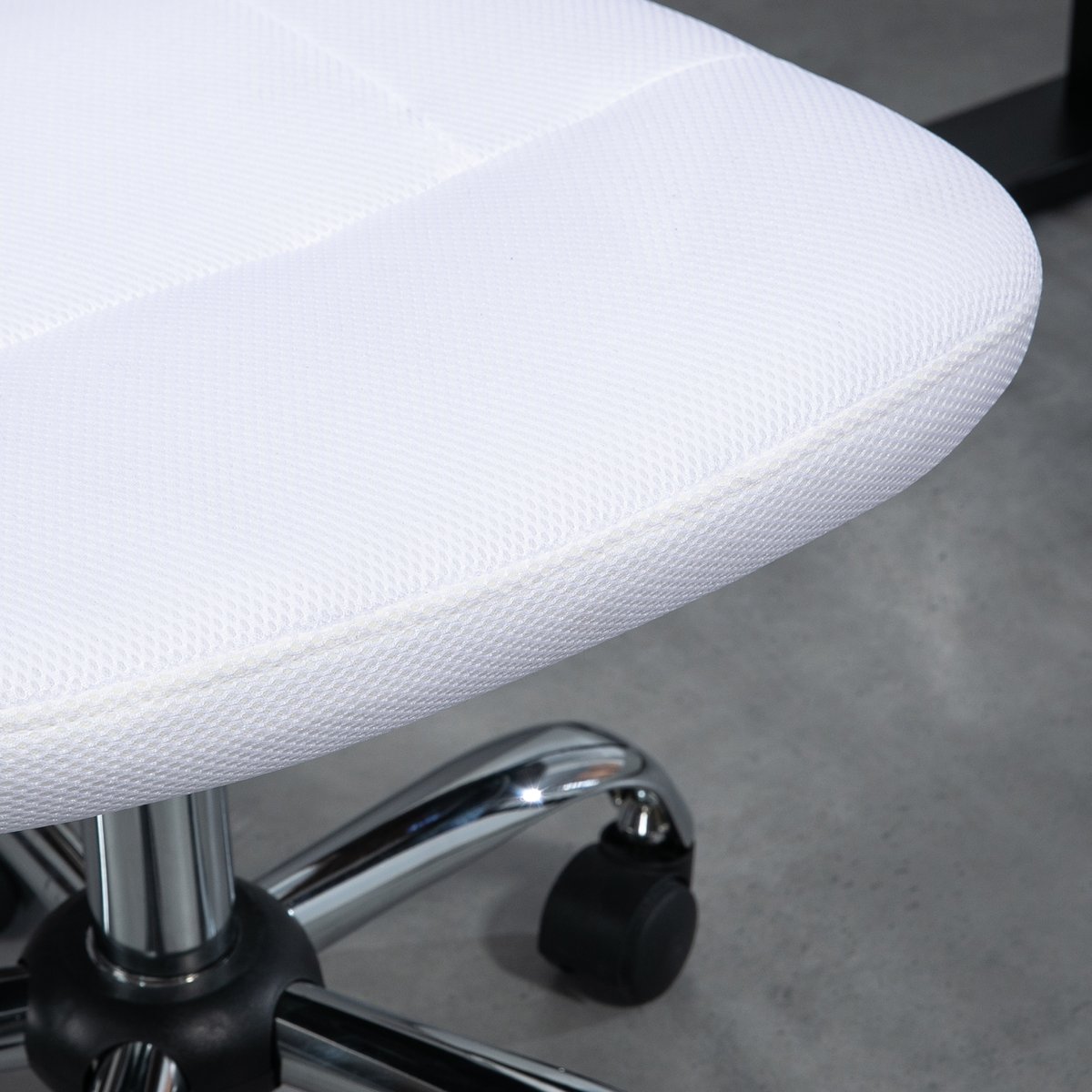 Chaise de bureau Polyester Blanc blanc, HOMCOM