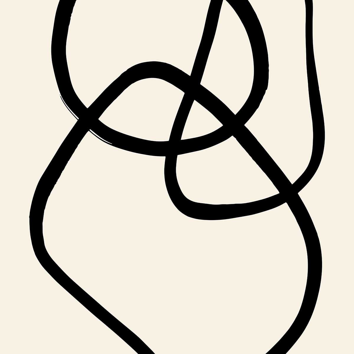 Tableau line art bold II tableau alu dibond, HEXOA