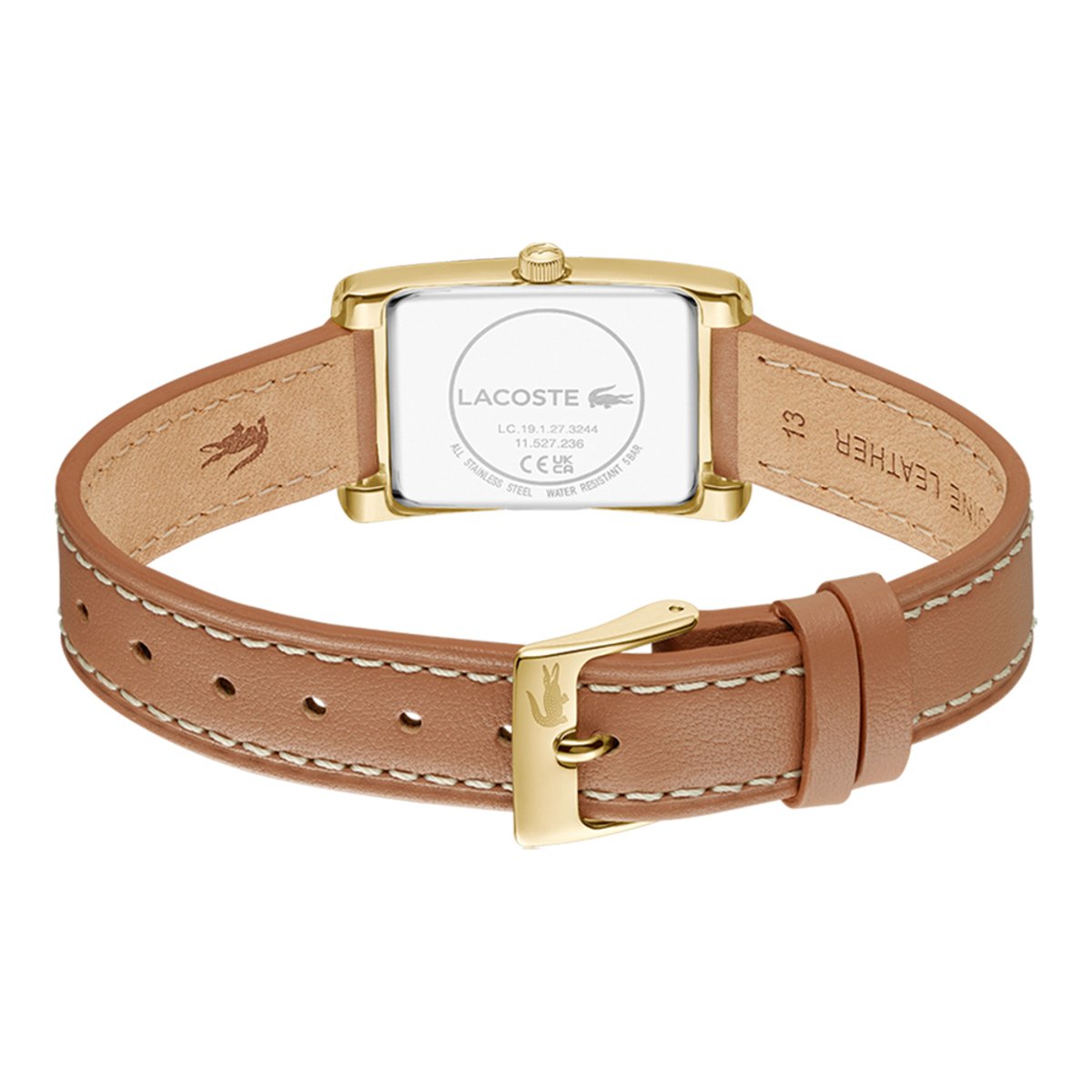 Montre Analogique  CROISETTE doré blanc marron, LACOSTE