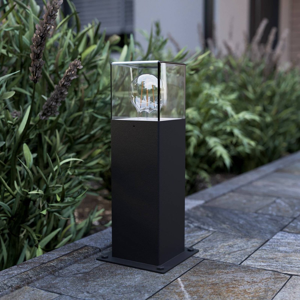 Luminaire extérieur en aluminium moderne gris graphite, LUCANDE