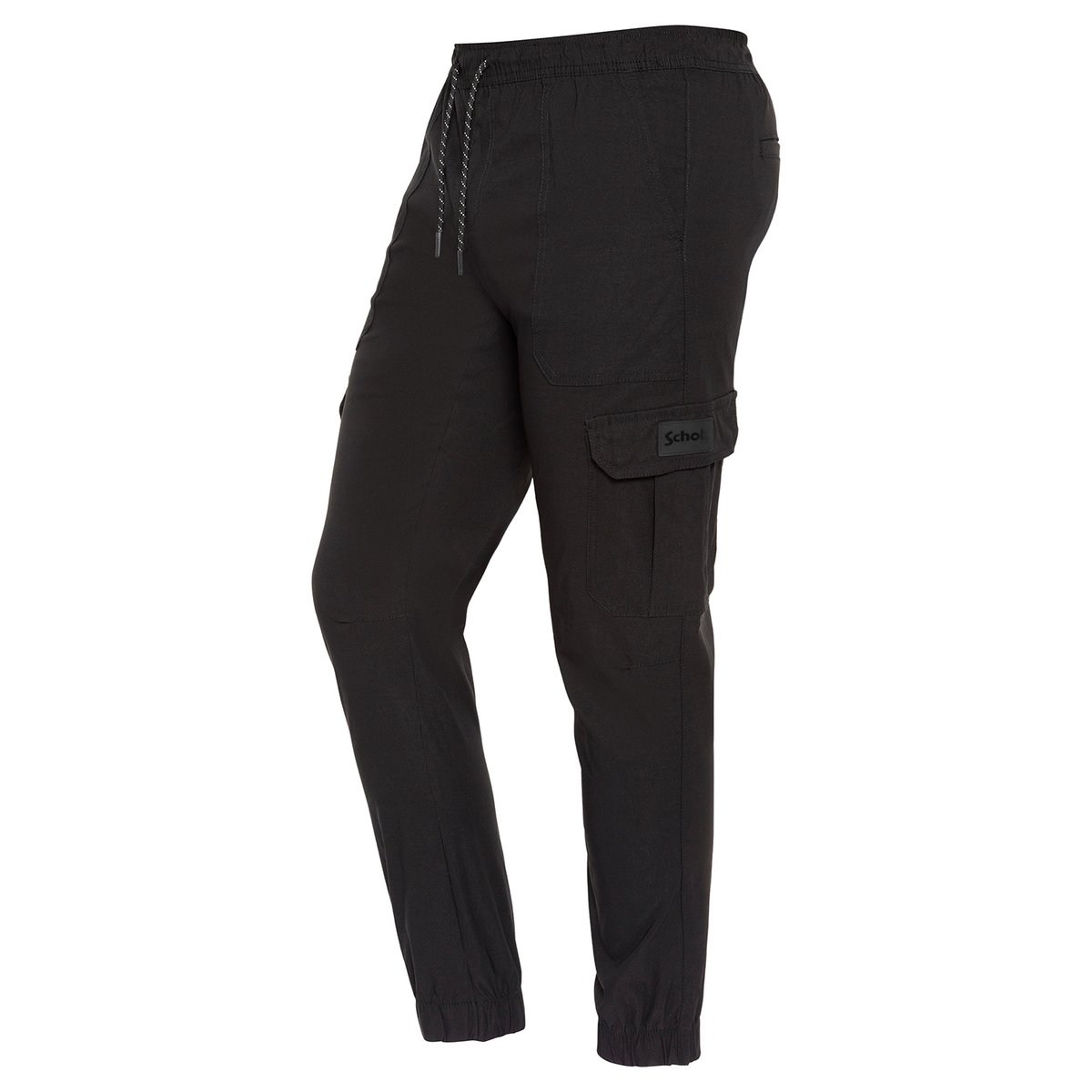 Pantalon cargo-jogger noir, SCHOTT