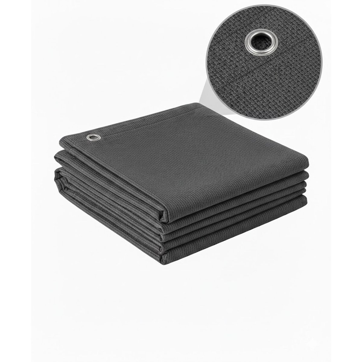 Lot de 2 brise-vues occultants en HDPE gris, TOILINUX