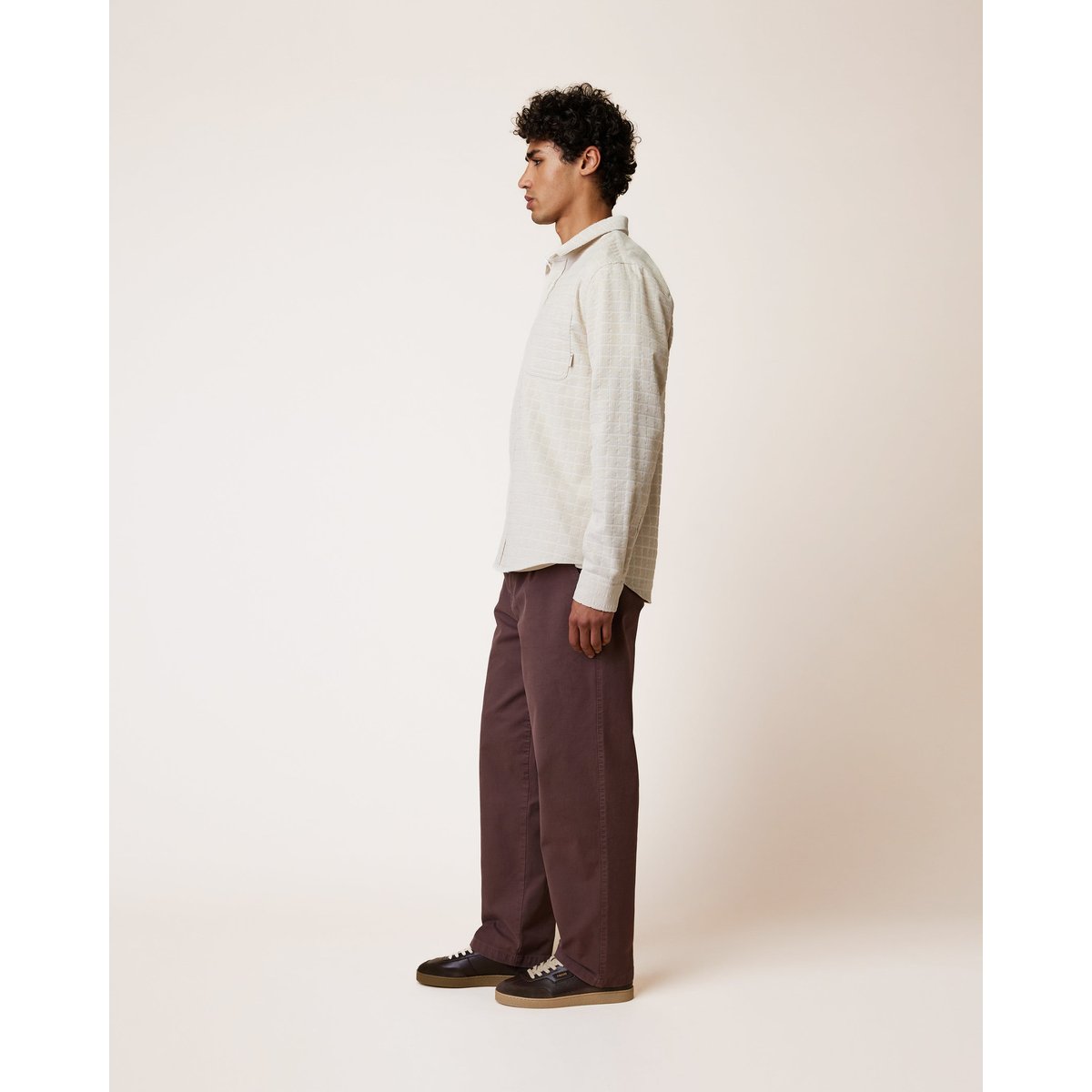 Chemise en velours beige, FAGUO