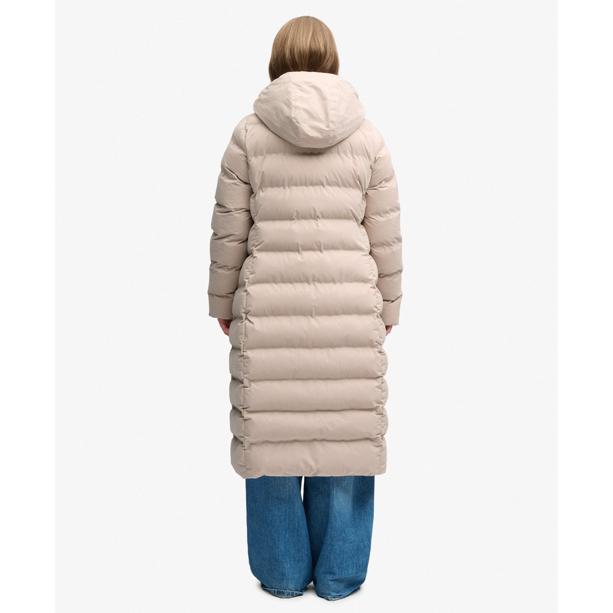 Veste Longue Microfibre City beige champignon, SUPERDRY
