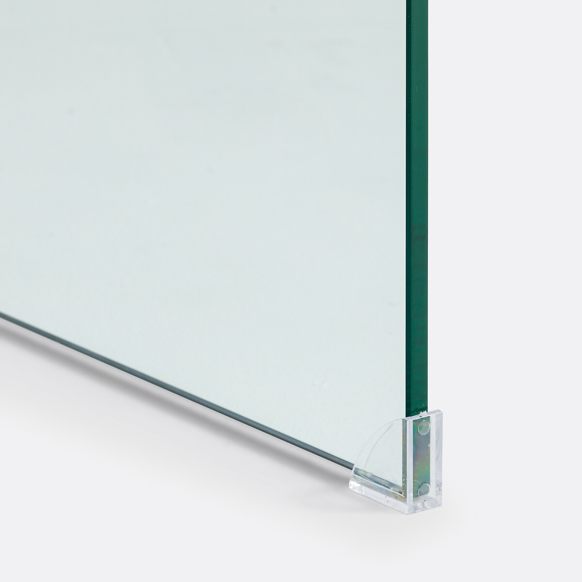 Bureau console en verre trempé, Joan verre transparent, LA REDOUTE INTERIEURS