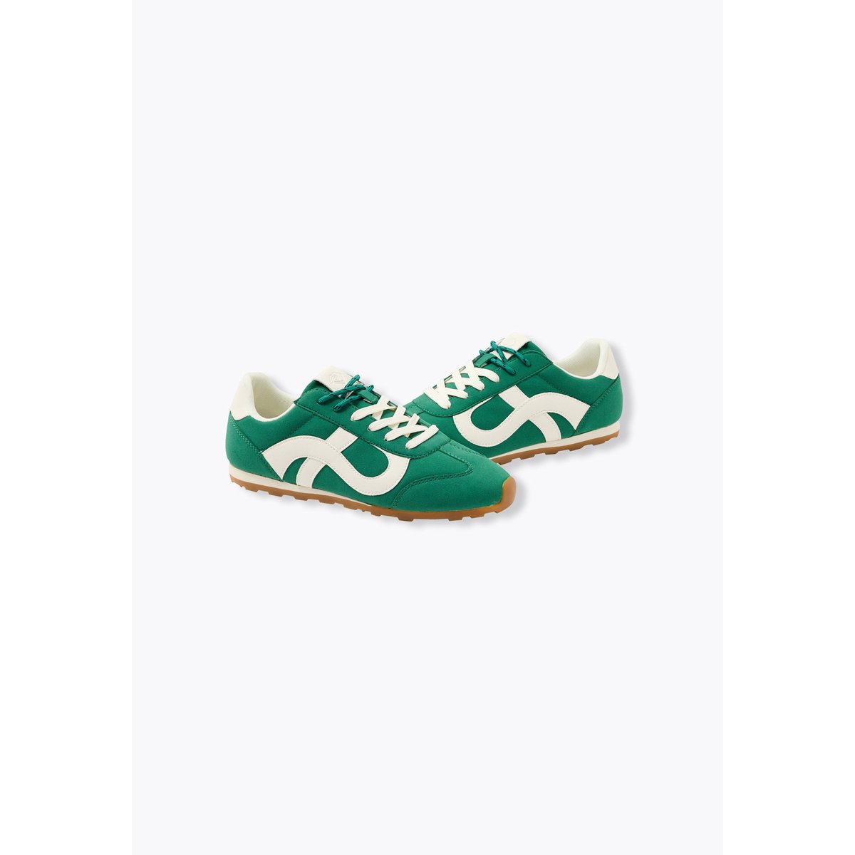 Baskets effet nubuck vert, PROMOD