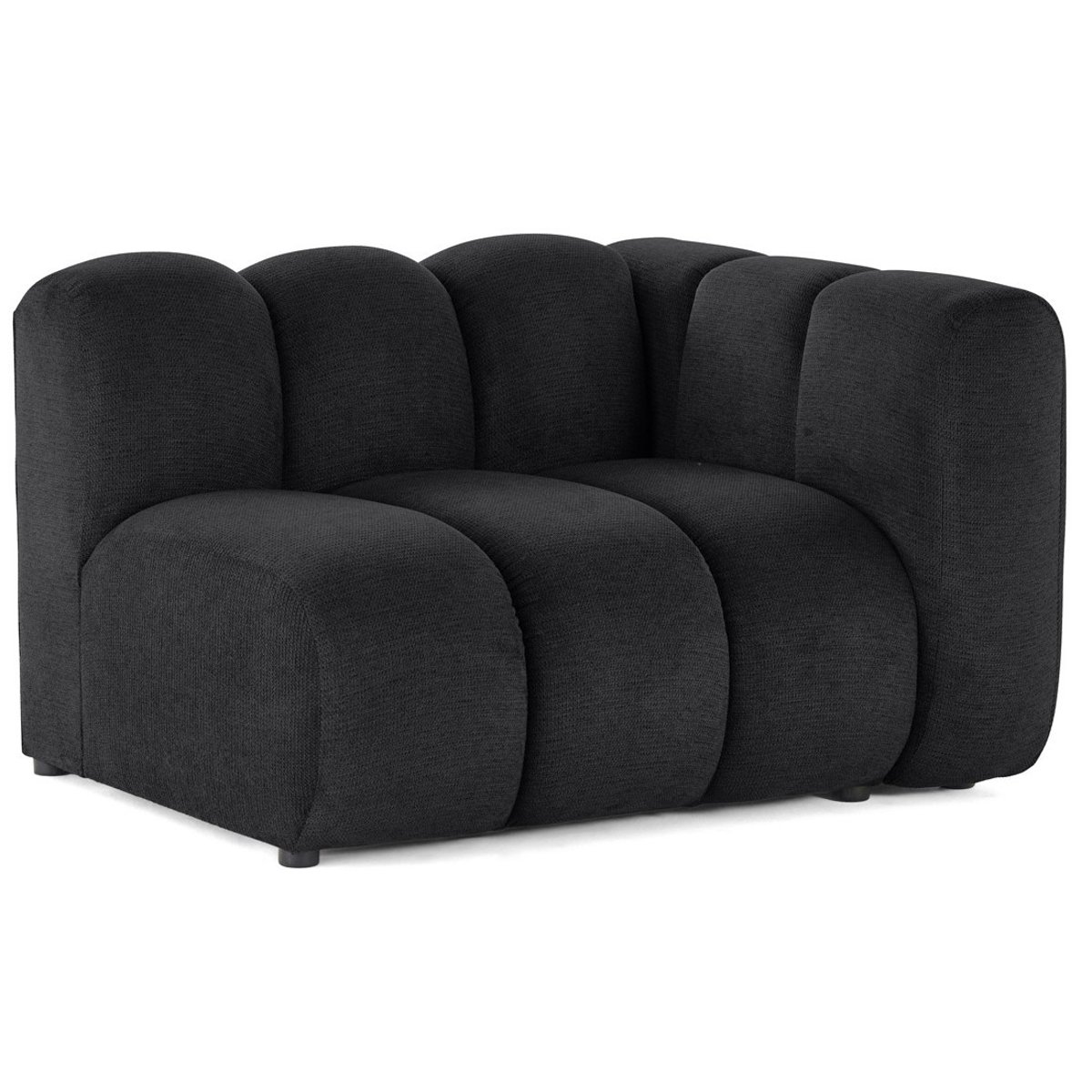 Module d'assise droit - DEBBIE noir, BEST MOBILIER