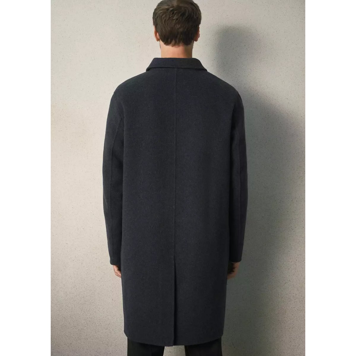 Manteau en mélange laine et cachemire à poches gris anthracite, MANGO MAN