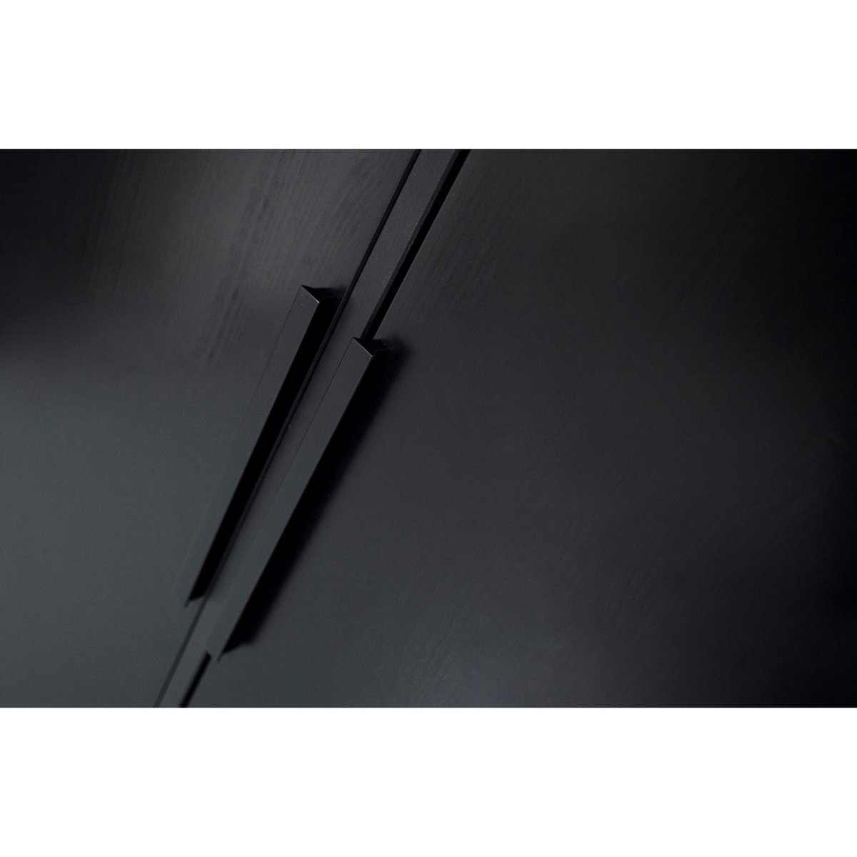 Armoire 2 portes et 1 tiroir en pin ADAM noir, WOOOD