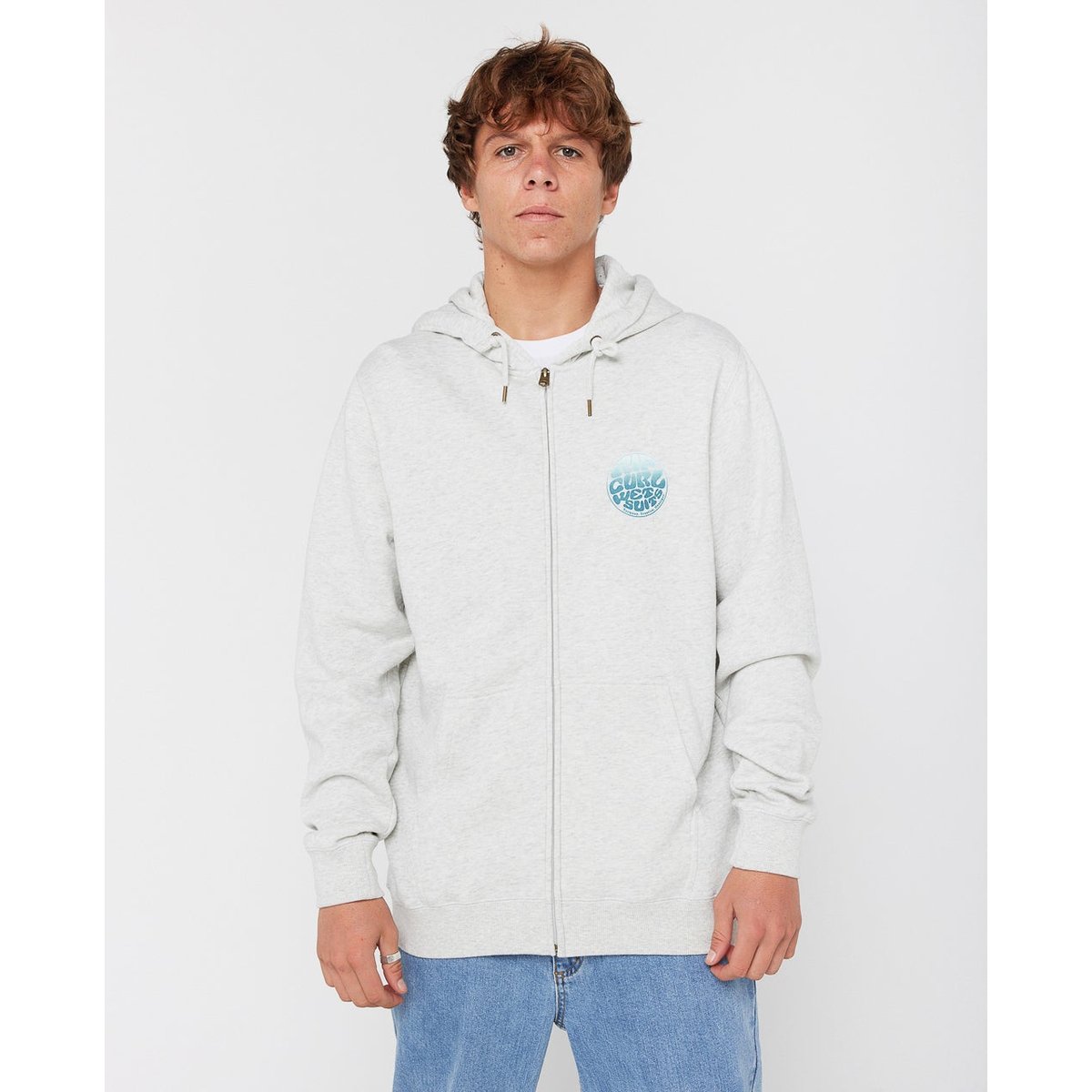 Sweat zippé WETTIE PASSAGE ICON gris chiné, RIP CURL