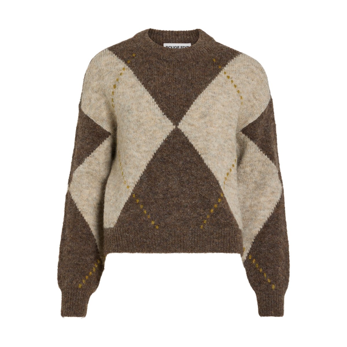 Pull En Maille marron - canteen1, ROUGE EDIT