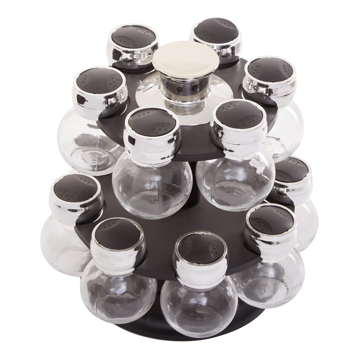 14 Bottle Revolving Spice Rack black, SO'HOME