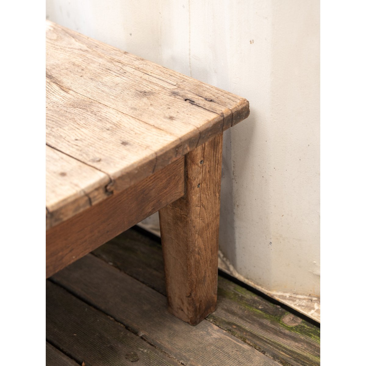 Grande table basse en chêne Léonie N°1123 - Bon état bois foncé, DEBONGOUT
