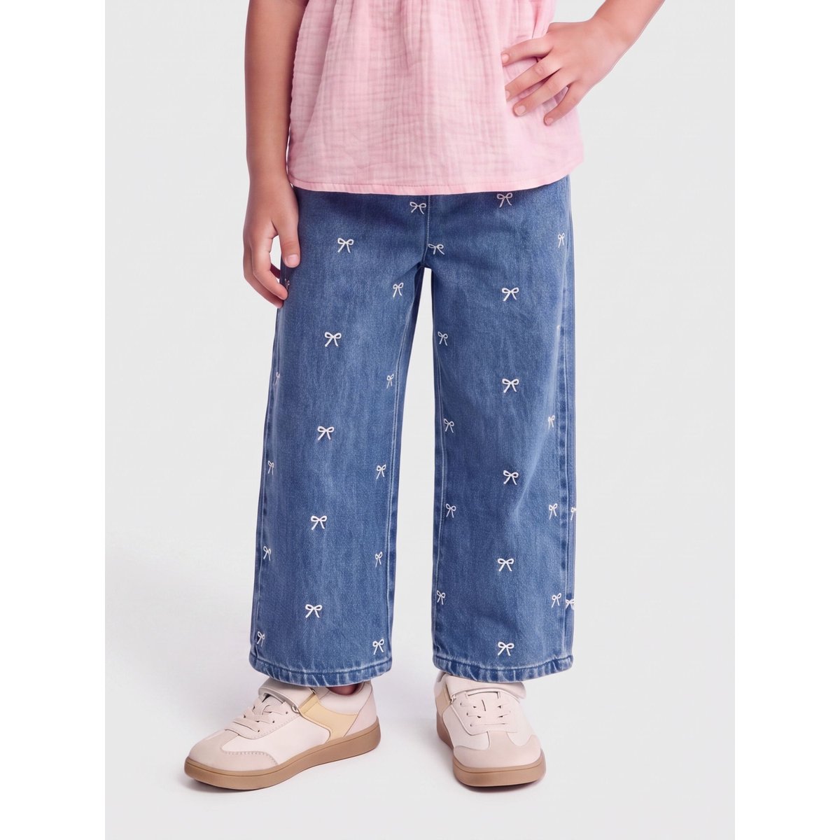 Jean À Jambe Large medium blue denim, KIDS ONLY