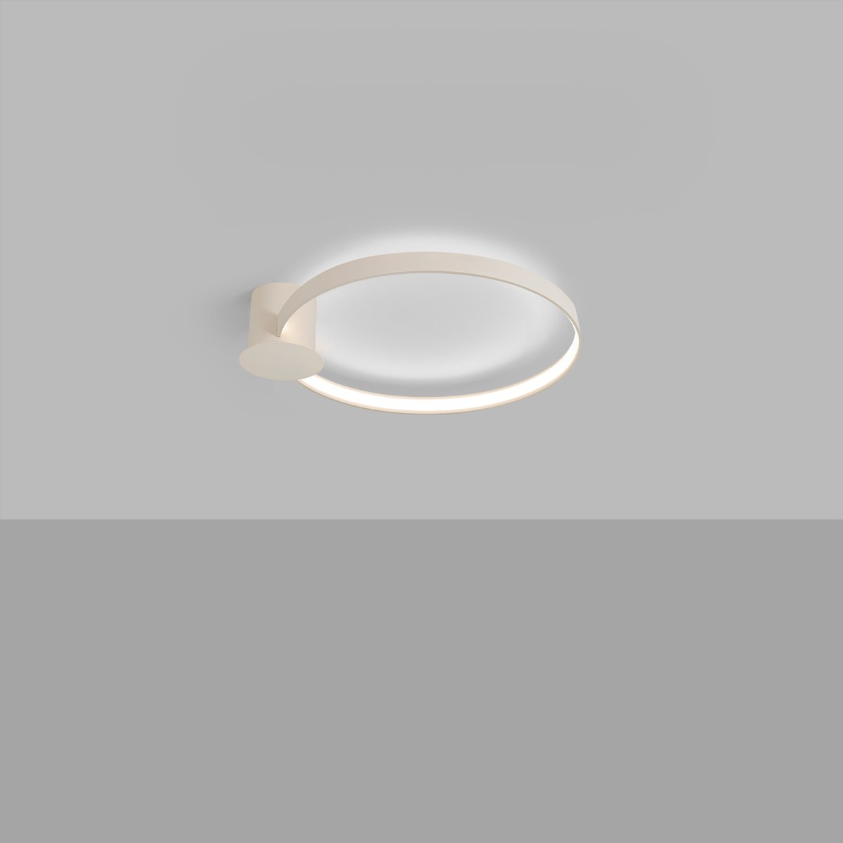 Plafonnier Aluminium Beige LED 1 Rio beige, EDEN