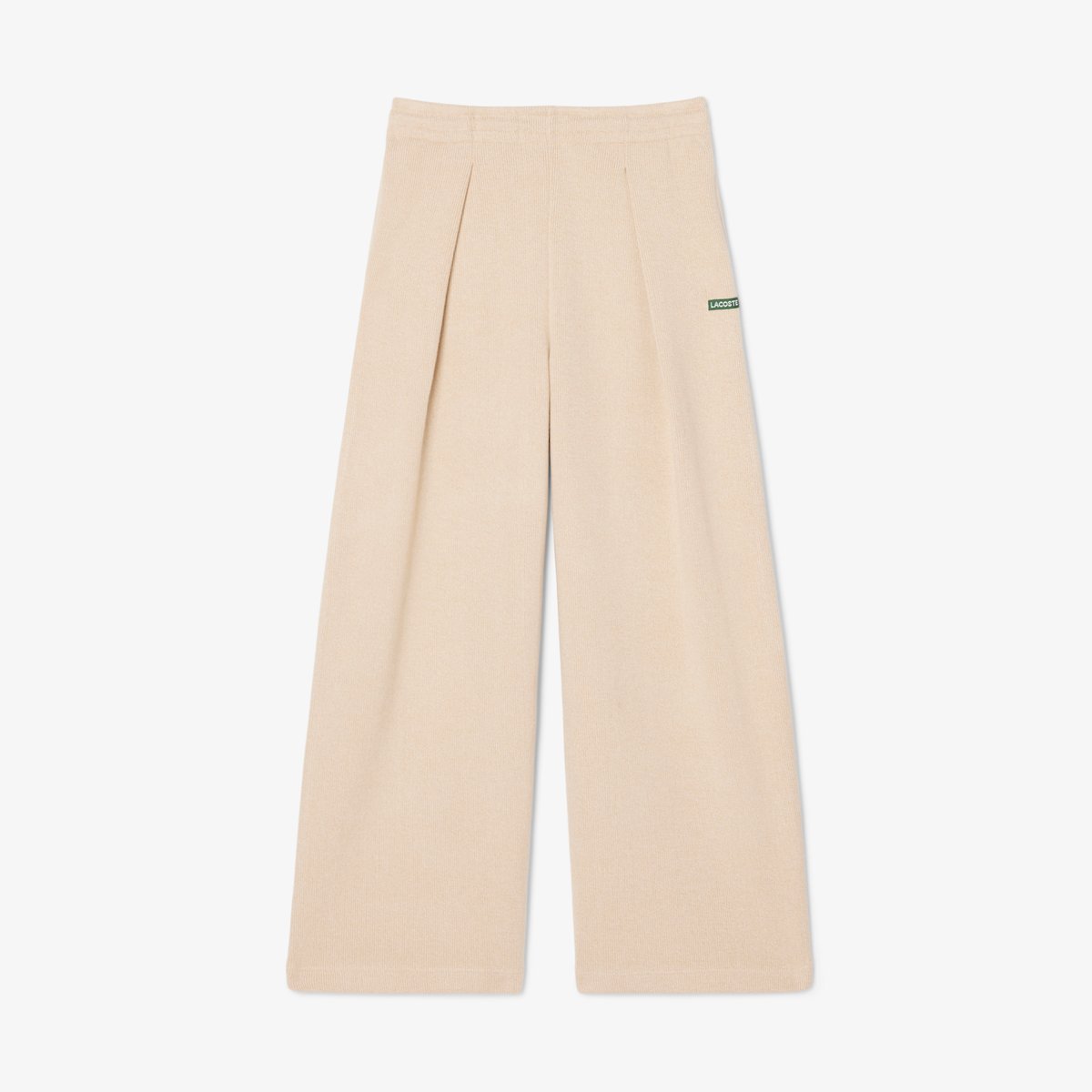 Pantalon de survêtement côtelé flare fit beige-u47, LACOSTE