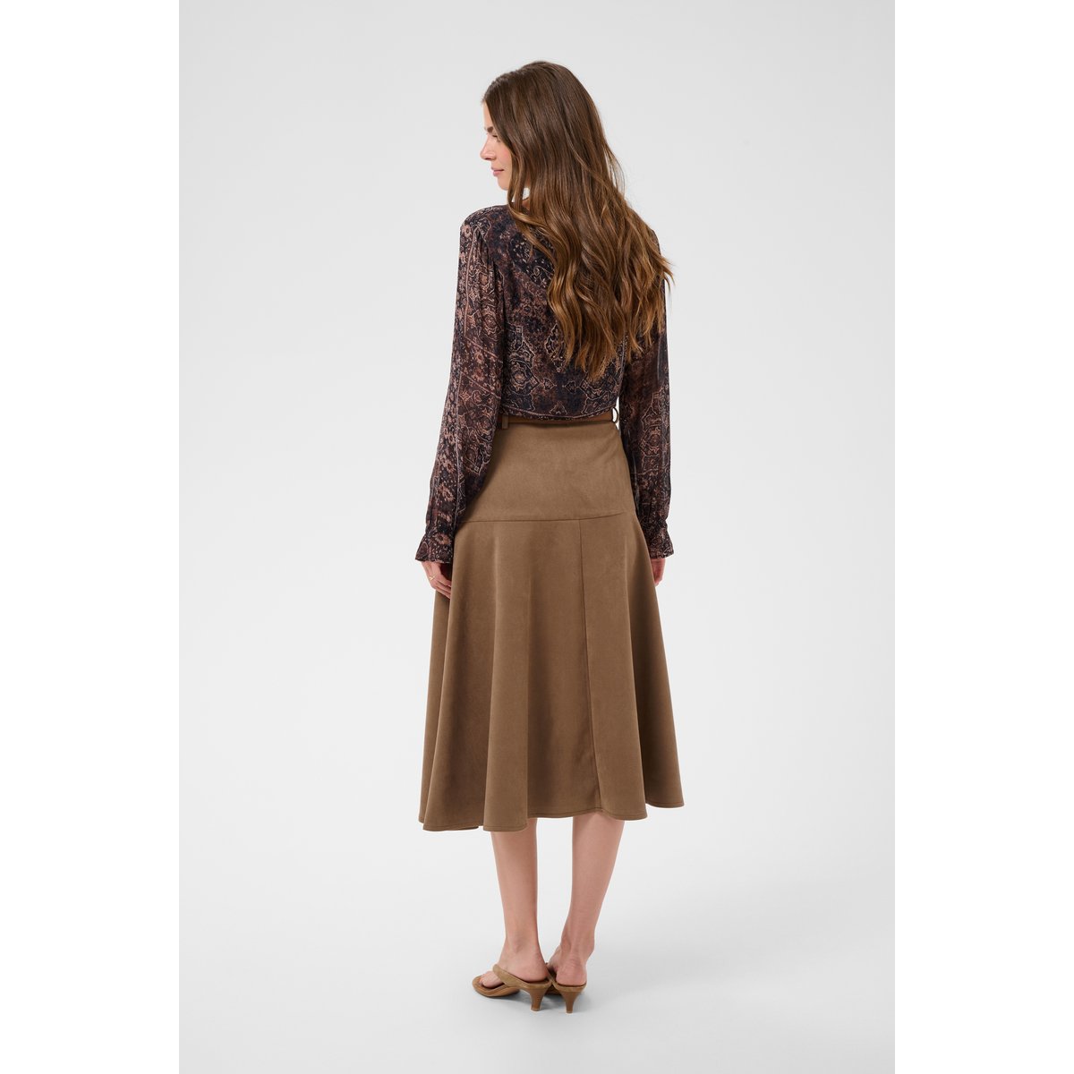 Jupe casual beige fosilla, CREAM
